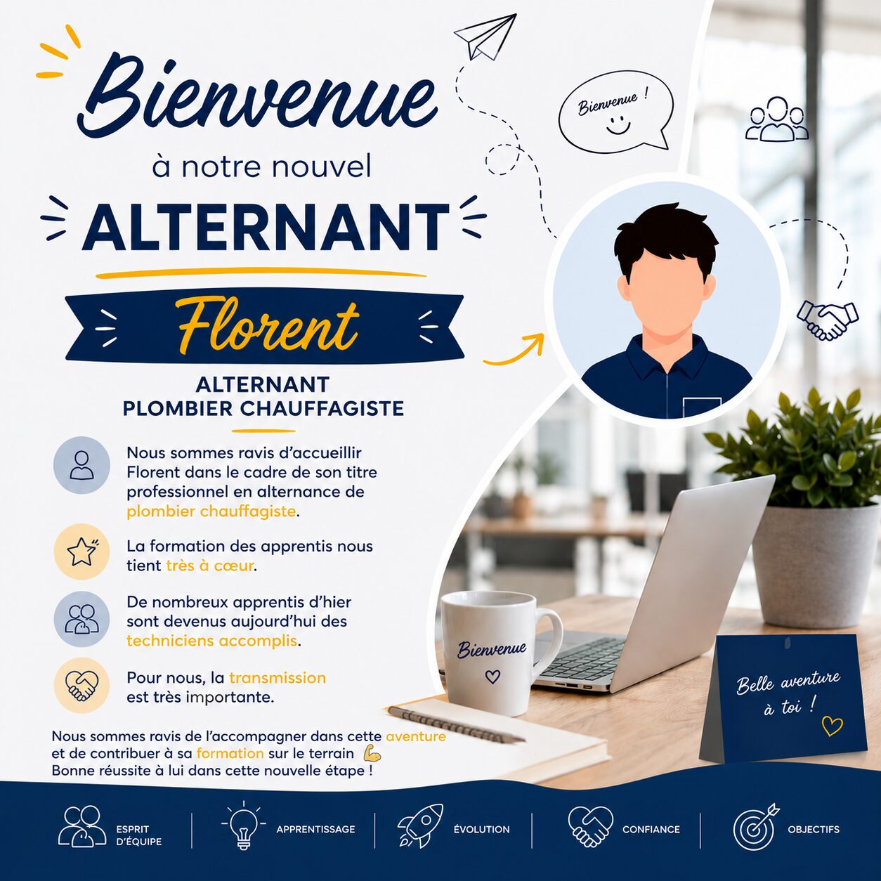 Florent rejoint l'équipe Bilger & Fils